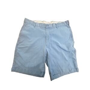 Peter Millar Shorts Mens 36 Blue Golf Chino Flat Front Casual blue